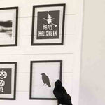 Happy Halloween Witch Stencil in Frame