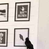 Happy Halloween Witch Stencil in Frame