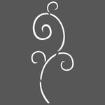 Spiral Scroll Border Wall Stencil