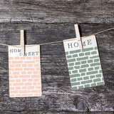 Broken Bricks Stencil Painted Tags