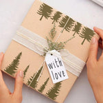 Pine Trees Mini Craft Stencil Gift Wrapped