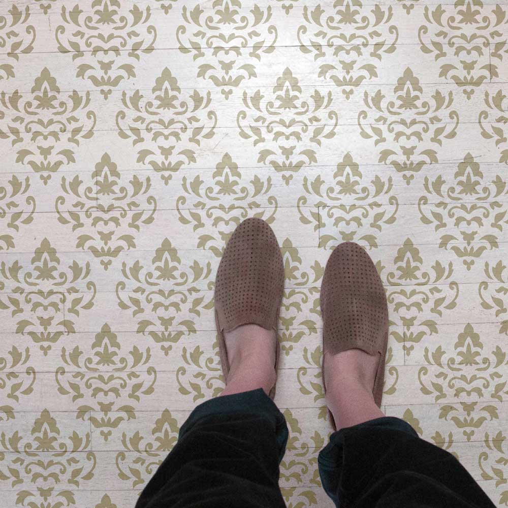 Palermo Damask Allover Wall Stencil | Designer Stencils