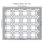 Monarch Filigree Wall Stencil Medium Sheet