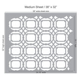 Monarch Filigree Wall Stencil Medium Sheet