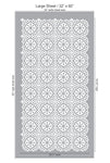 Bohemian Tile Wall Stencil Large Sheet 32x60