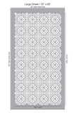 Bohemian Tile Wall Stencil Large Sheet 32x60