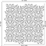 Victorian Baroque Wall Stencil With Measurements 32 wide x 32 high