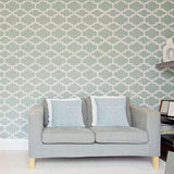 Kenitra Wall Painting Stencil in Livingroom