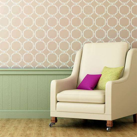 Tetuan Wall Painting Stencil Living Room