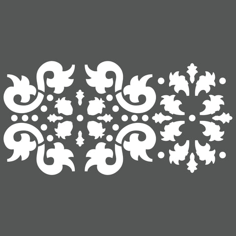 Jaipur Damask Border Wall Stencil