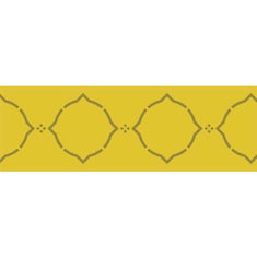 Essex Medallion Stripe Border Stencil