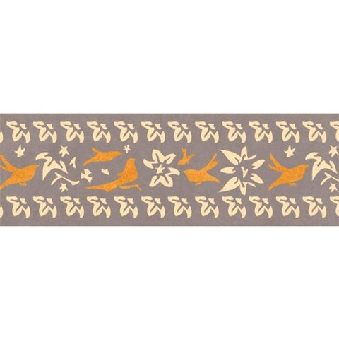 Birds in a Thicket Border Stencil