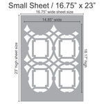 Monarch Filigree Wall Stencil Small Sheet