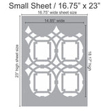 Monarch Filigree Wall Stencil Small Sheet