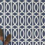Trousdale Wall Stencil on Floor Stencils and Tile Stencils