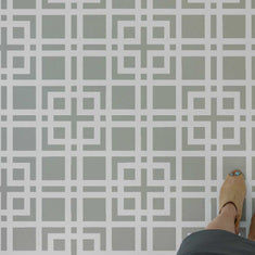 Modern Lattice Floor Stencils