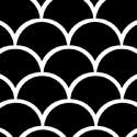 Scales Wall Painting Stencil Mylar Detail