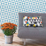 Tatum Wall Painting Stencil in Living Room