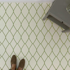 Cambridge Lattice Wall Stencil on Floor Stencils and Tile Stencils