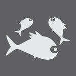 Three Fish Wall Stencil
