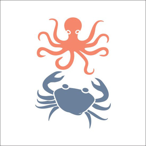 Sea Creatures 1 Stencil - Oak Lane Studio