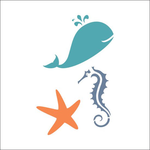 Sea Creatures 2 Stencil
