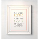 He Who Kneels Craft Stencil Framed