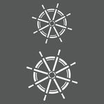 Ship Wheels Wall Stencil