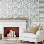 Farmhouse Floral Stencil On Wall