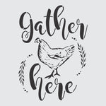 Gather Here Farmhouse Wall Stencil