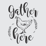 Gather Here Farmhouse Wall Stencil