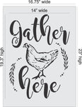 Gather Here Farmhouse Wall Stencil