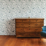 Birds and Branches Stencil In Room