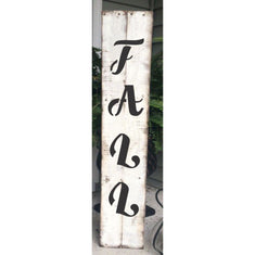 Fall Script Vertical Porch Stencil. Paint your own Fall porch sign!