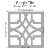 Monarch Filigree Wall Stencil Single Tile