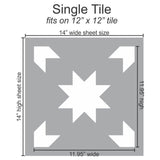 Large Farmhouse Tile Stencil - Dimensions
