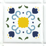 Talavera Tulip Flower Wall Stencil