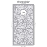 Hawaiian Floral Cornhole Board Stencil
