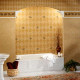 Harlequin Wall Painting Stencil IN Bathroom