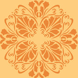 Floral Medallion Wall Stencil