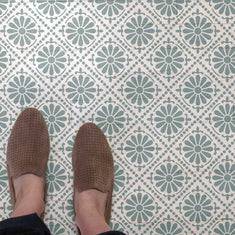 Floral Punched Tin Floor Stencils