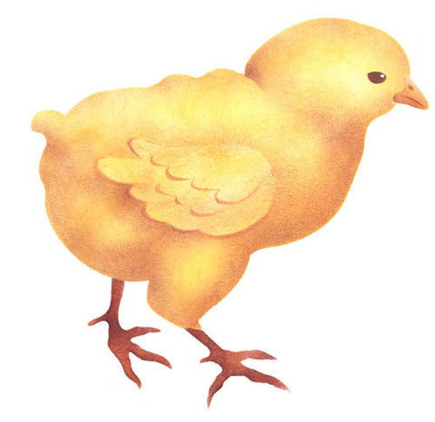 Strolling Chick Wall Stencil by The Mad Stencilist