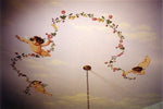 Small Coy Cherub Wall Stencil by Jeff Raum