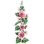 Hollyhocks Stencil