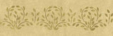 Laurel leaves wall stencil in gold