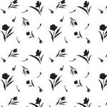 California Floral Wall Stencil