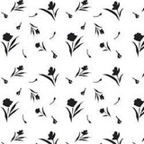 California Floral Wall Stencil