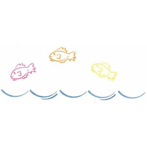Jumping Fish Stencil
