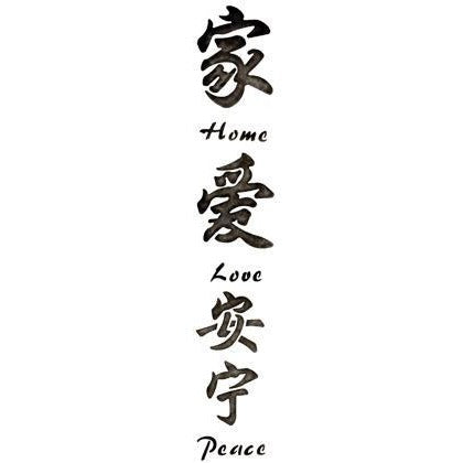 Asian Symbols Border Stencil