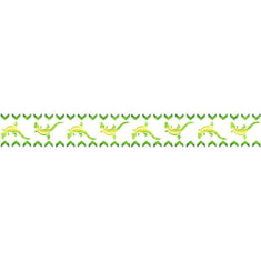 Go Go Gecko Extra Long Format Stencil Border Wall Stencil. Decorate today!